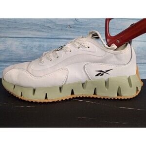 Reebok Zig Dynamica Women's Running Shoes White Green Sz 9